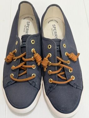 Sperry Top-Sider Seacoast Canvas Sneakers Navy Blue Women's Size 7